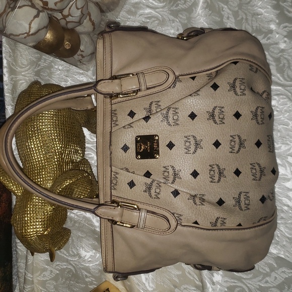 MCM Visetos Monogram Satchel Bag - Picture 3 of 17